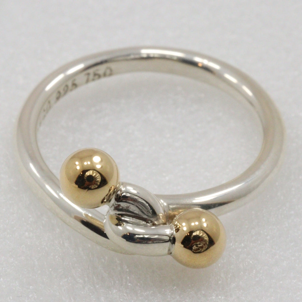 Tiffany Silver 925 K18 Gold Hook & Eye Ring