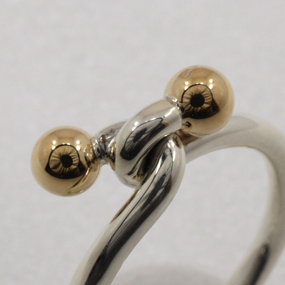 Tiffany Silver 925 K18 Gold Hook & Eye Ring