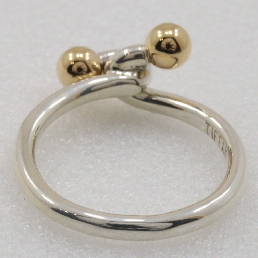 Tiffany Silver 925 K18 Gold Hook & Eye Ring