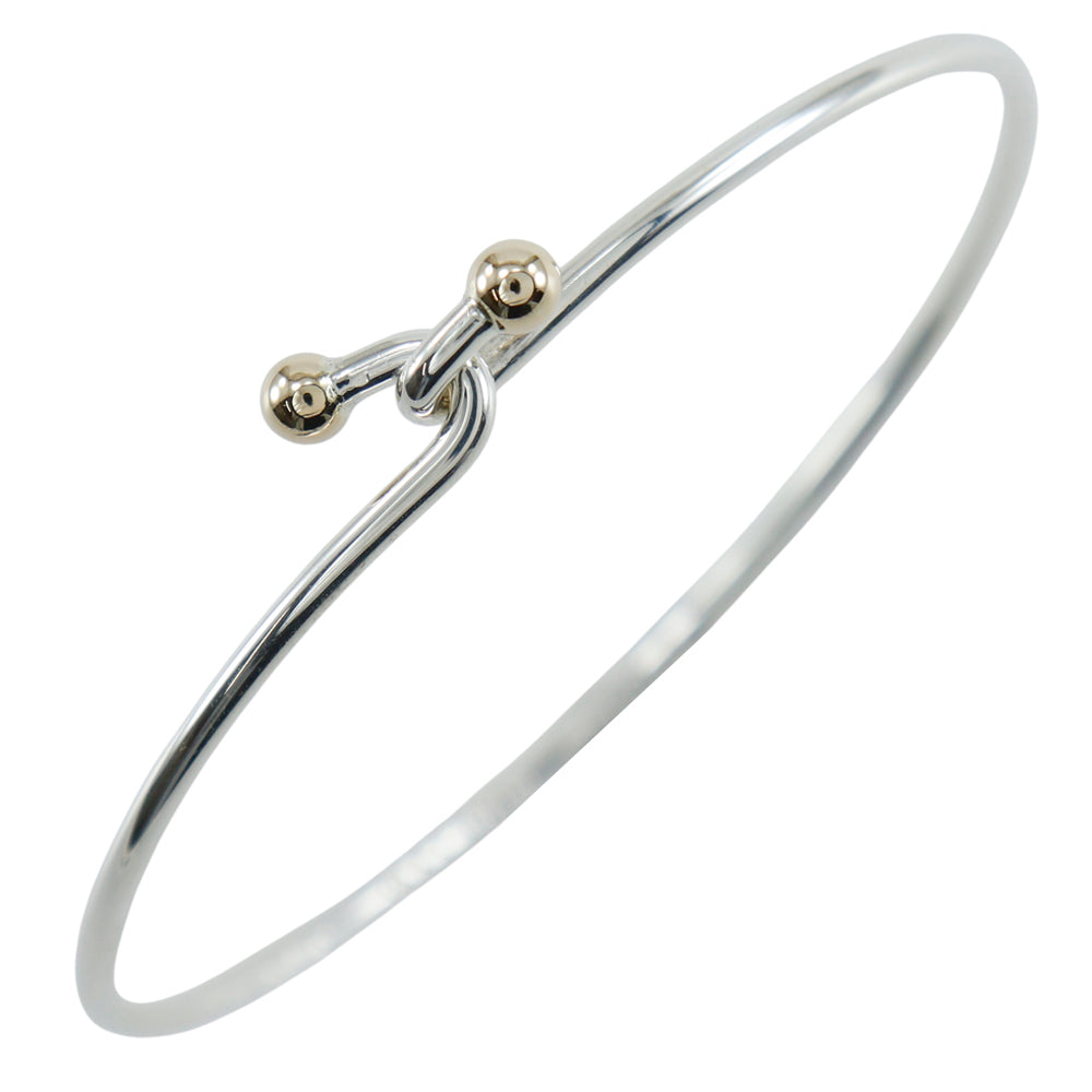 Tiffany Silver/Gold Hook & Eye Bangle