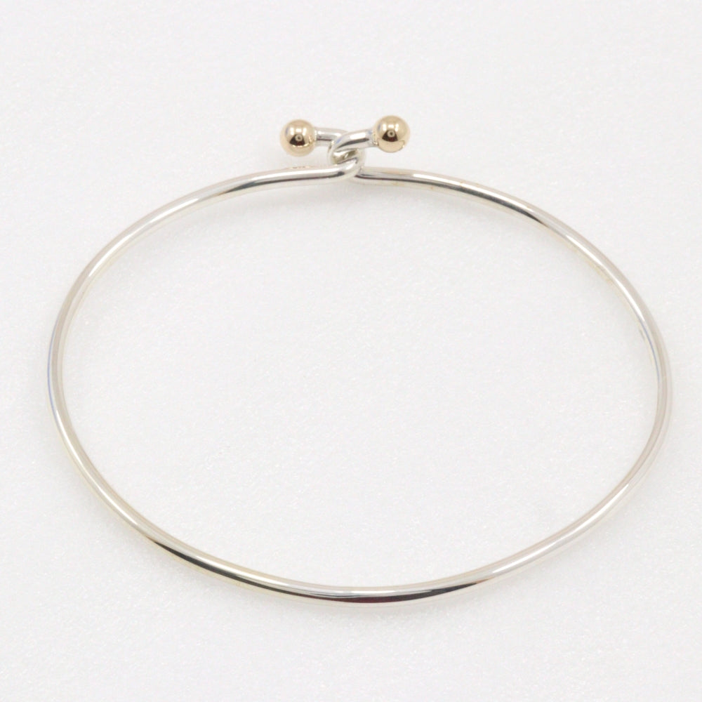 Tiffany Silver/Gold Hook & Eye Bangle