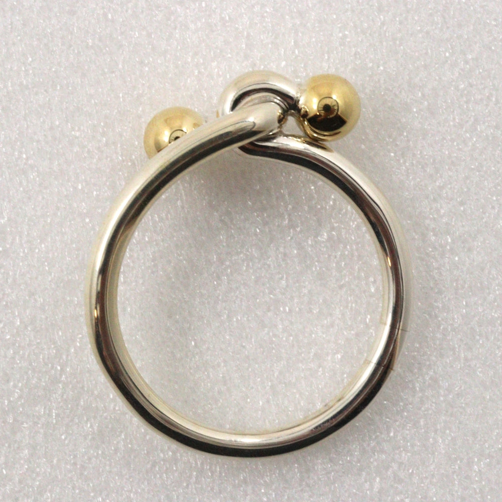 Tiffany Silver 925 K18 Gold Hook & Eye Ring