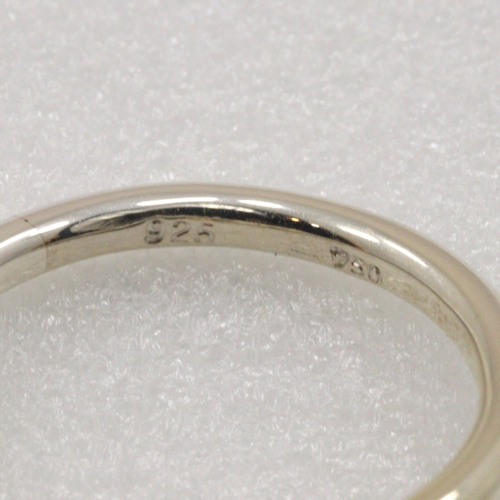 Tiffany Silver 925 K18 Gold Hook & Eye Ring