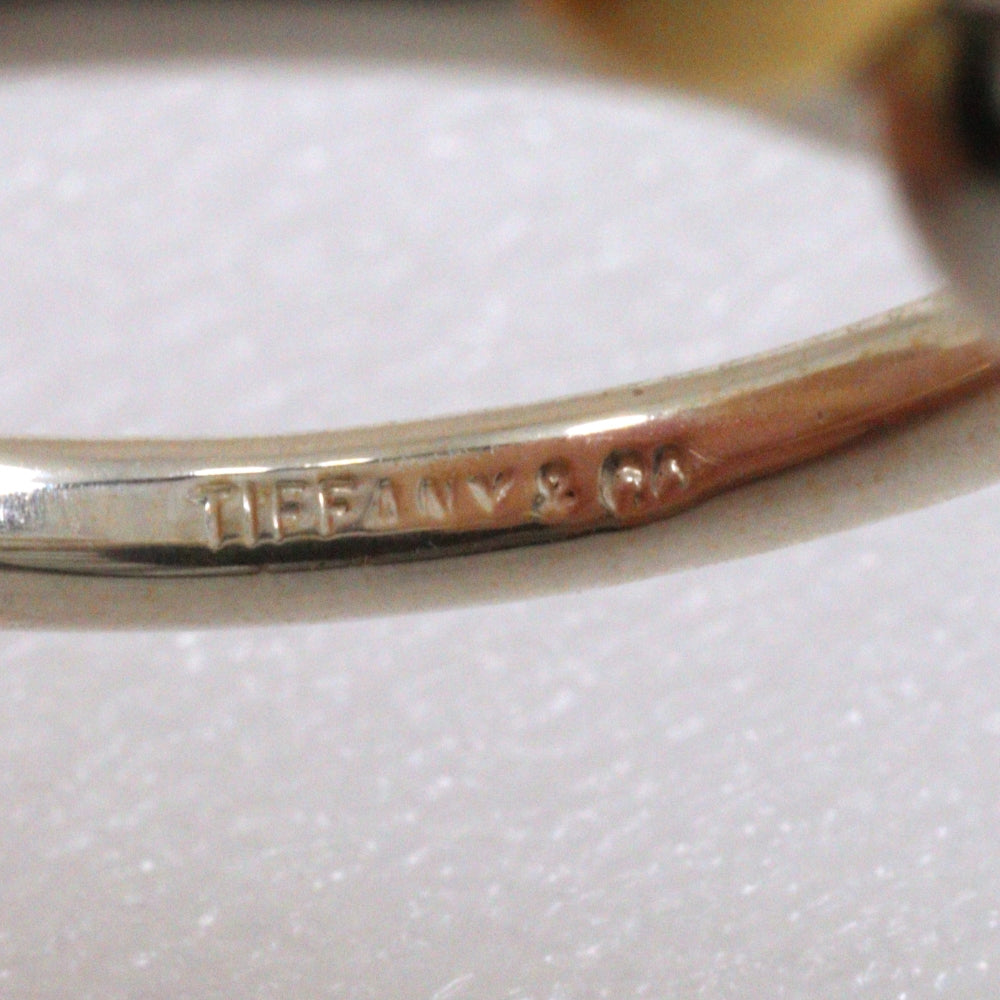 Tiffany Silver 925 K18 Gold Hook & Eye Ring