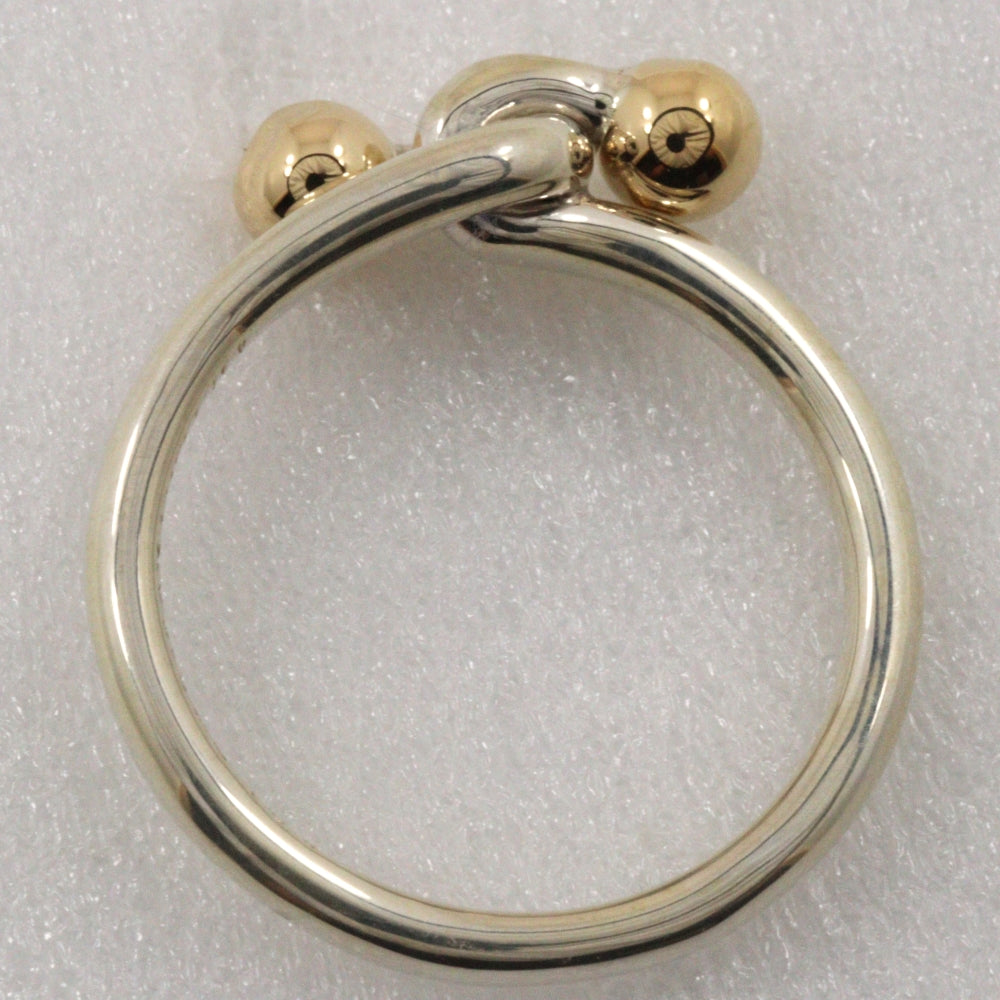 Tiffany Silver 925 K18 Gold Hook & Eye Ring