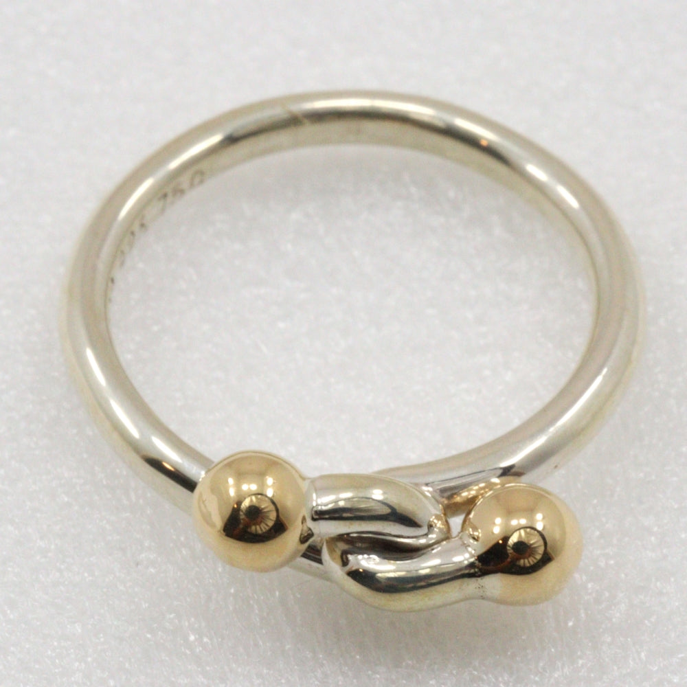 Tiffany Silver 925 K18 Gold Hook & Eye Ring