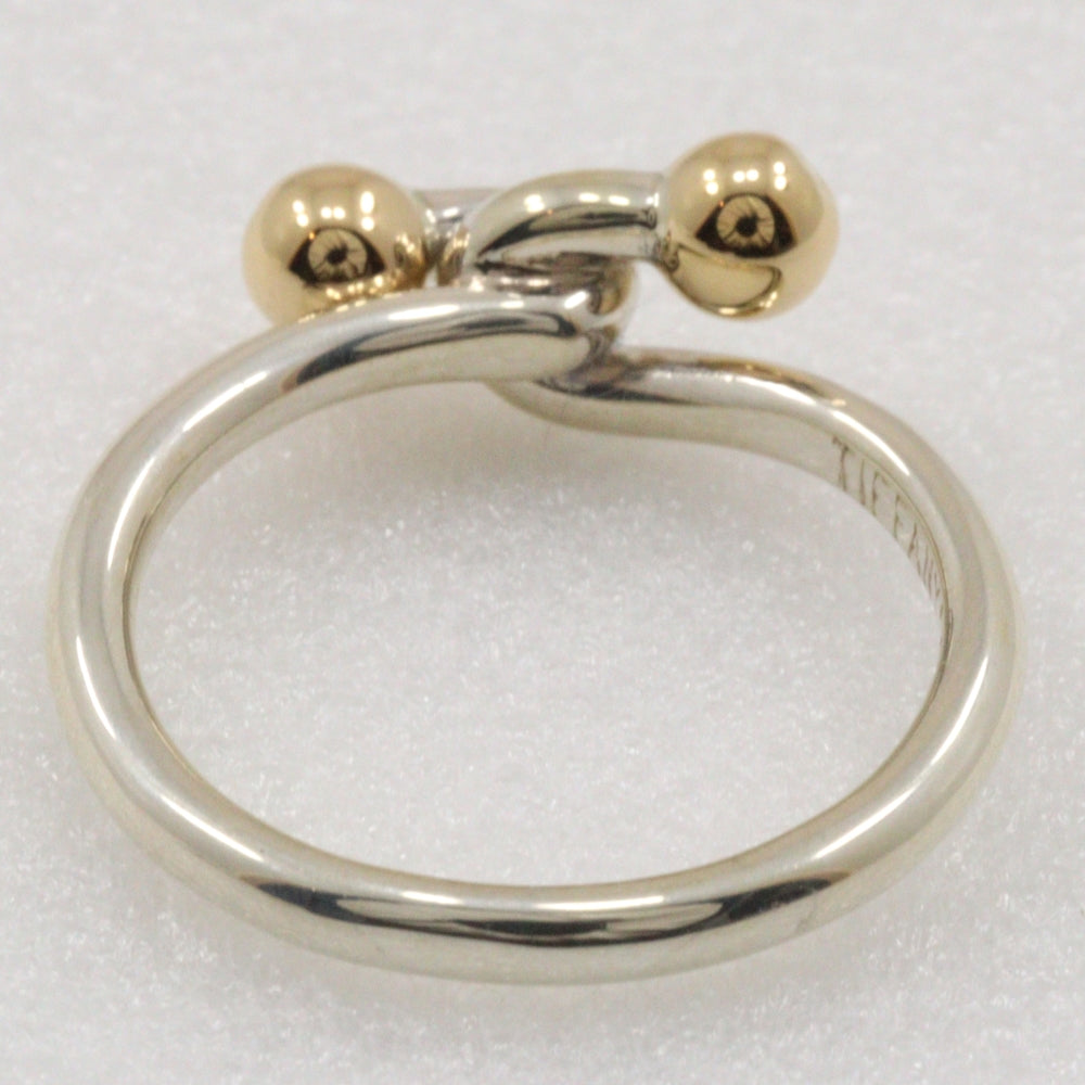 Tiffany Silver 925 K18 Gold Hook & Eye Ring