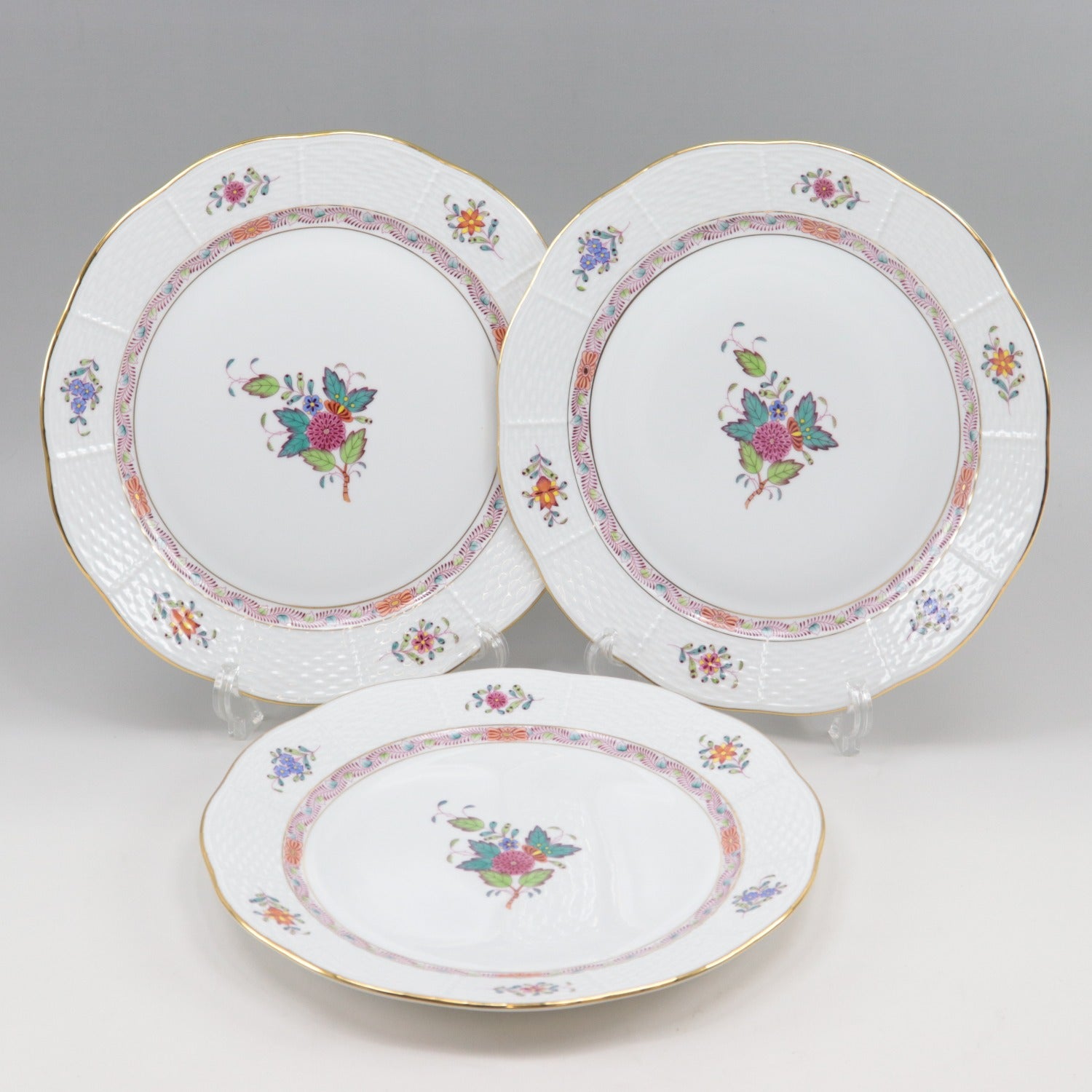 Herend Aponyi Flower 25cm Plate Set