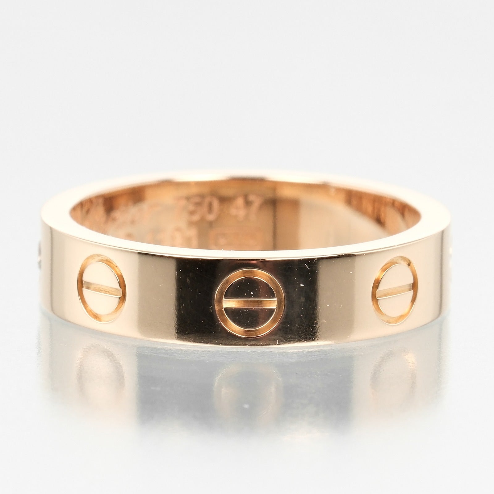 Cartier Mini Love Wedding Ring K18 Pink Gold 1P Diamond