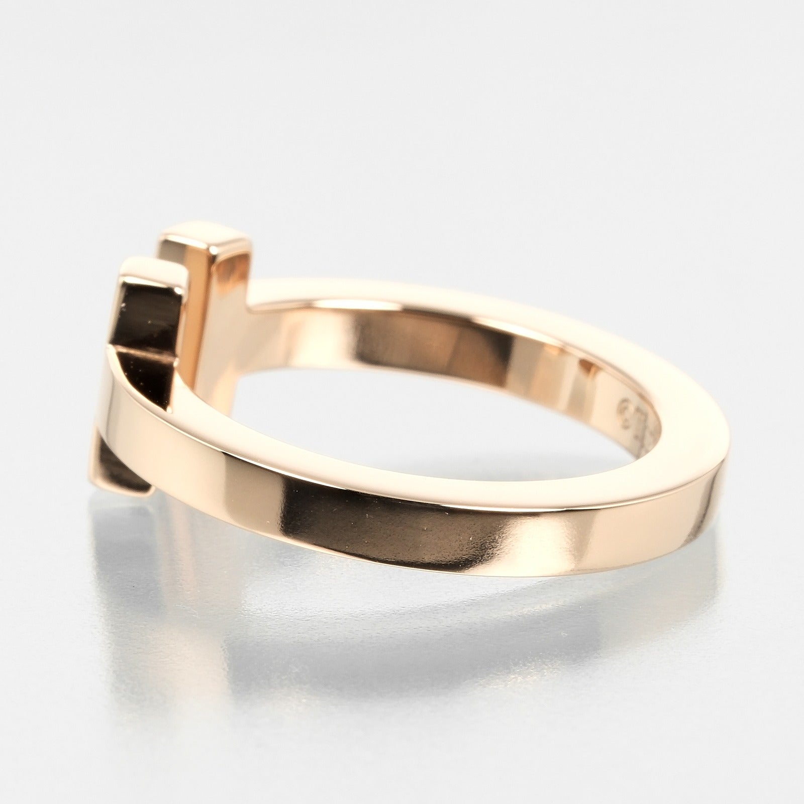 Tiffany & Co T Square Ring K18 Pink Gold