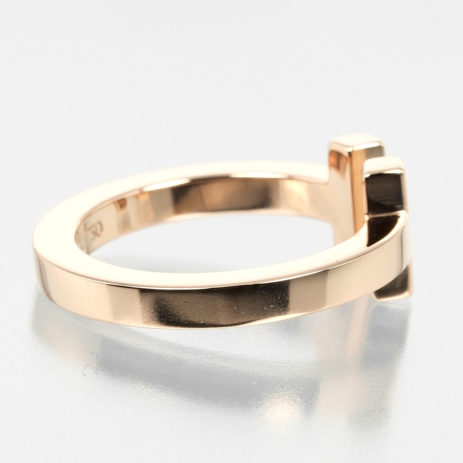 Tiffany & Co T Square Ring K18 Pink Gold