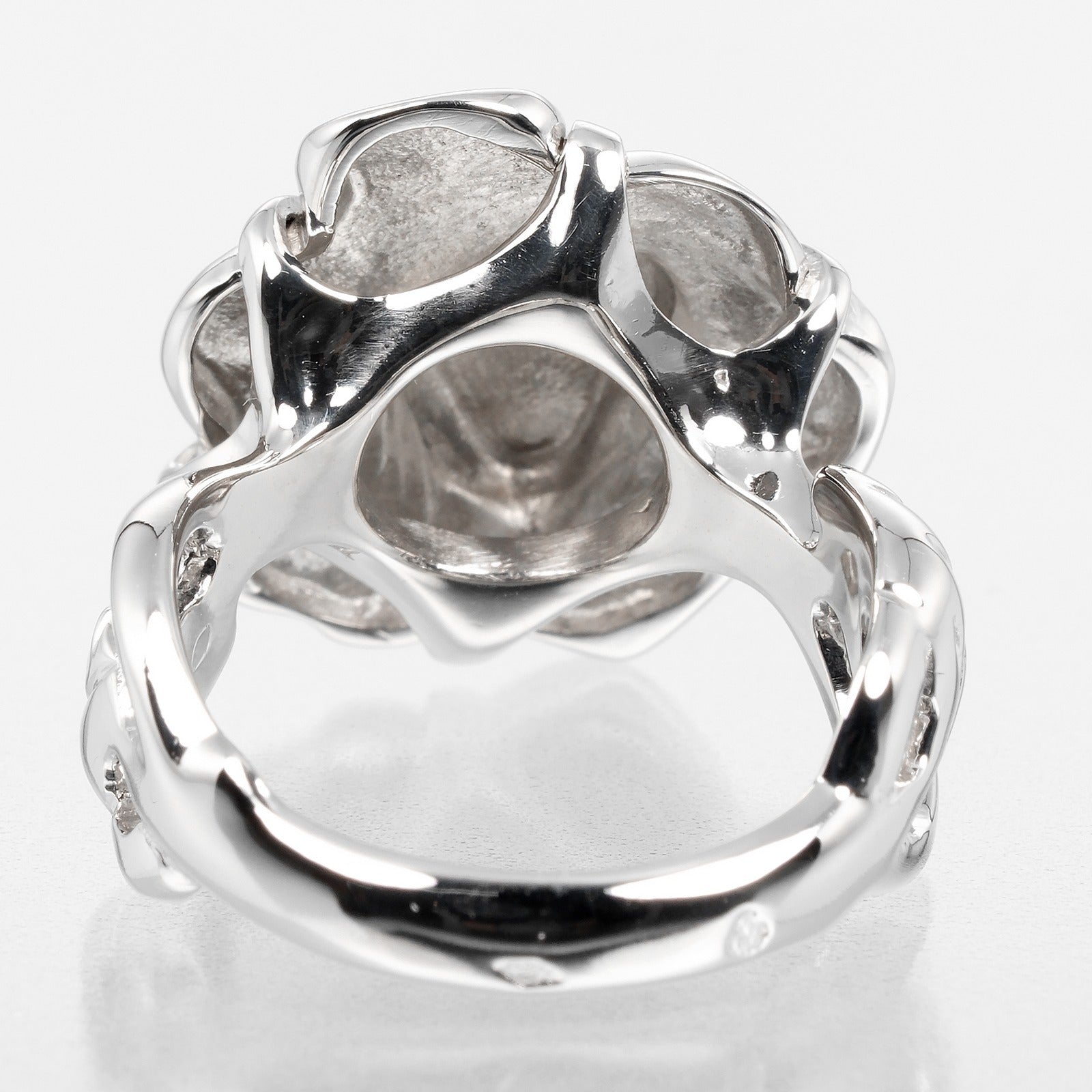 Chanel Camellia Ring K18 White Gold