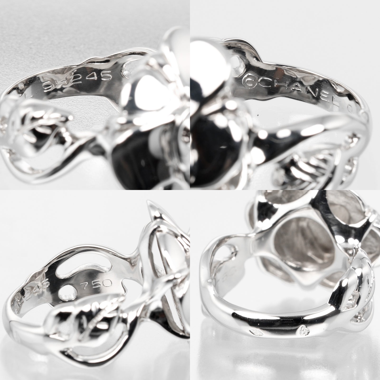 Chanel Camellia Ring K18 White Gold