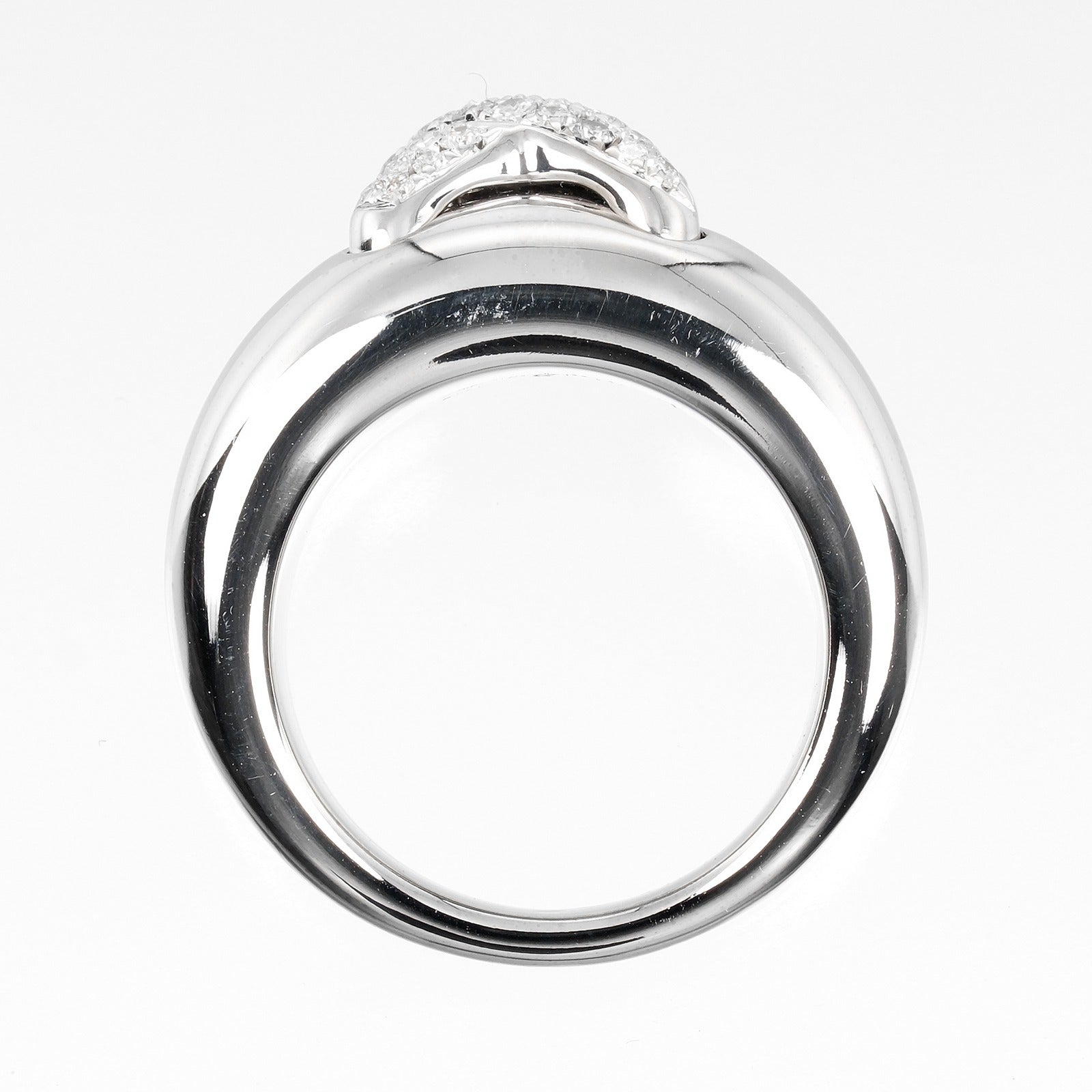 Chaumet K18 White Gold Diamond Ring 11.5