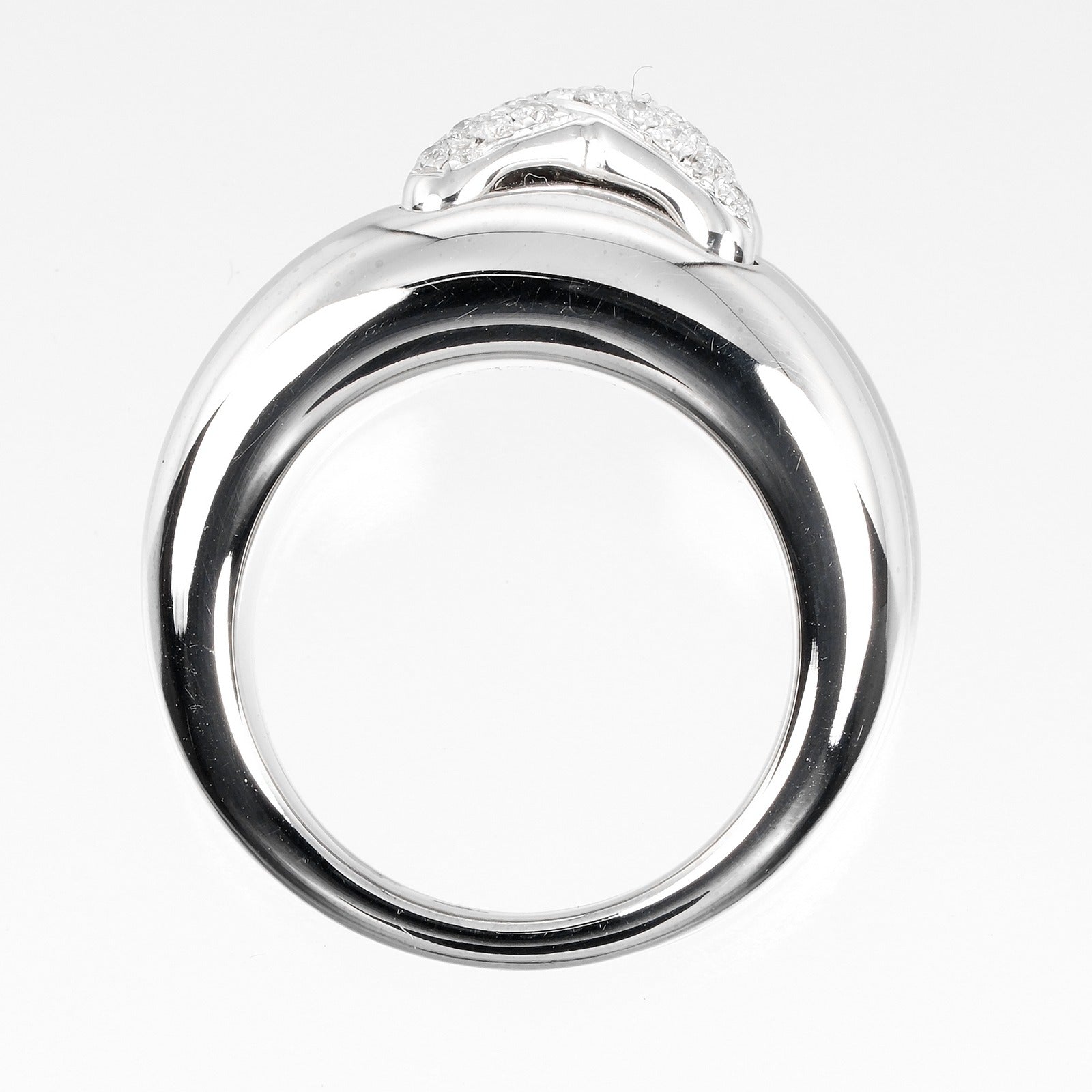 Chaumet K18 White Gold Diamond Ring 11.5