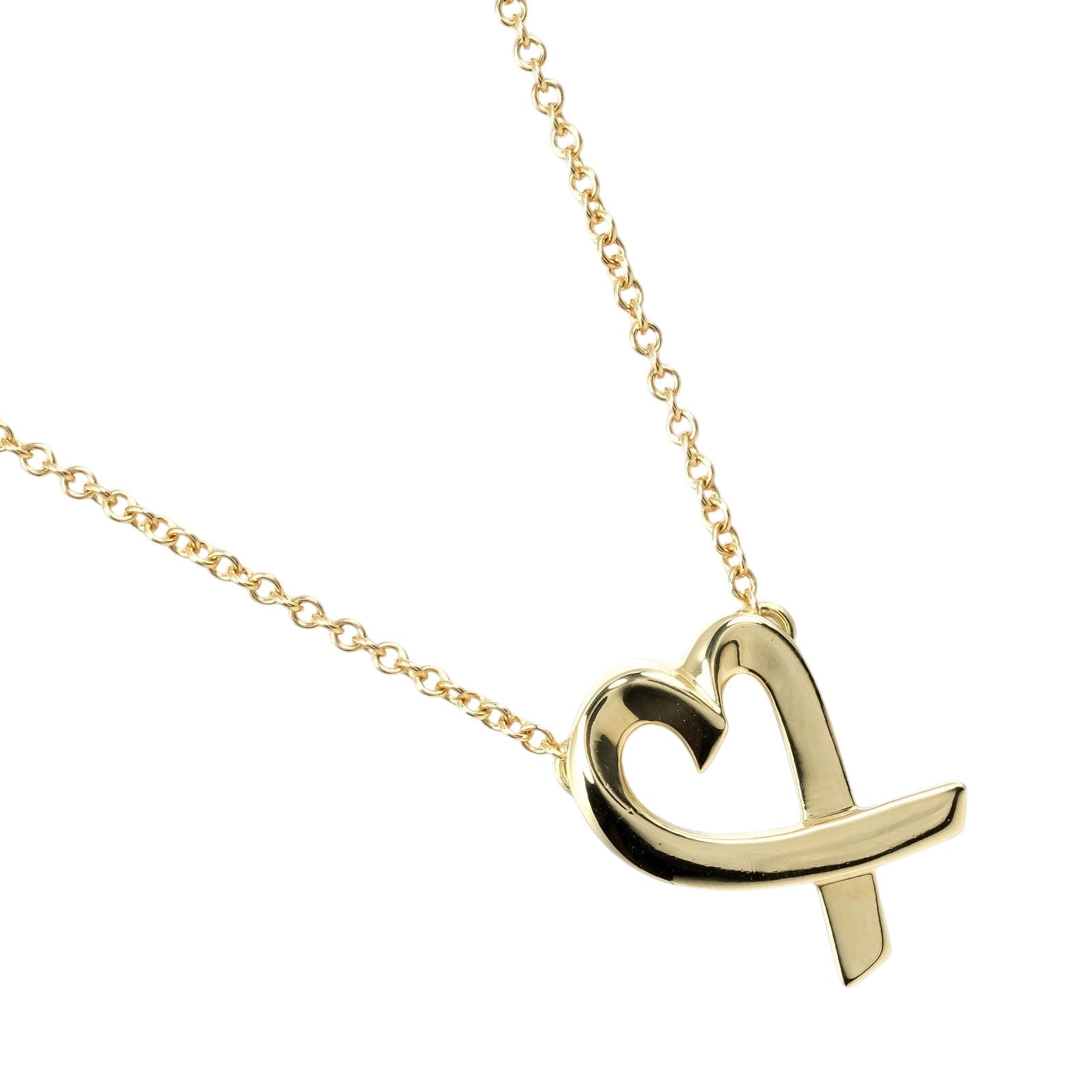 Tiffany & Co Loving Heart Necklace K18 Yellow Gold