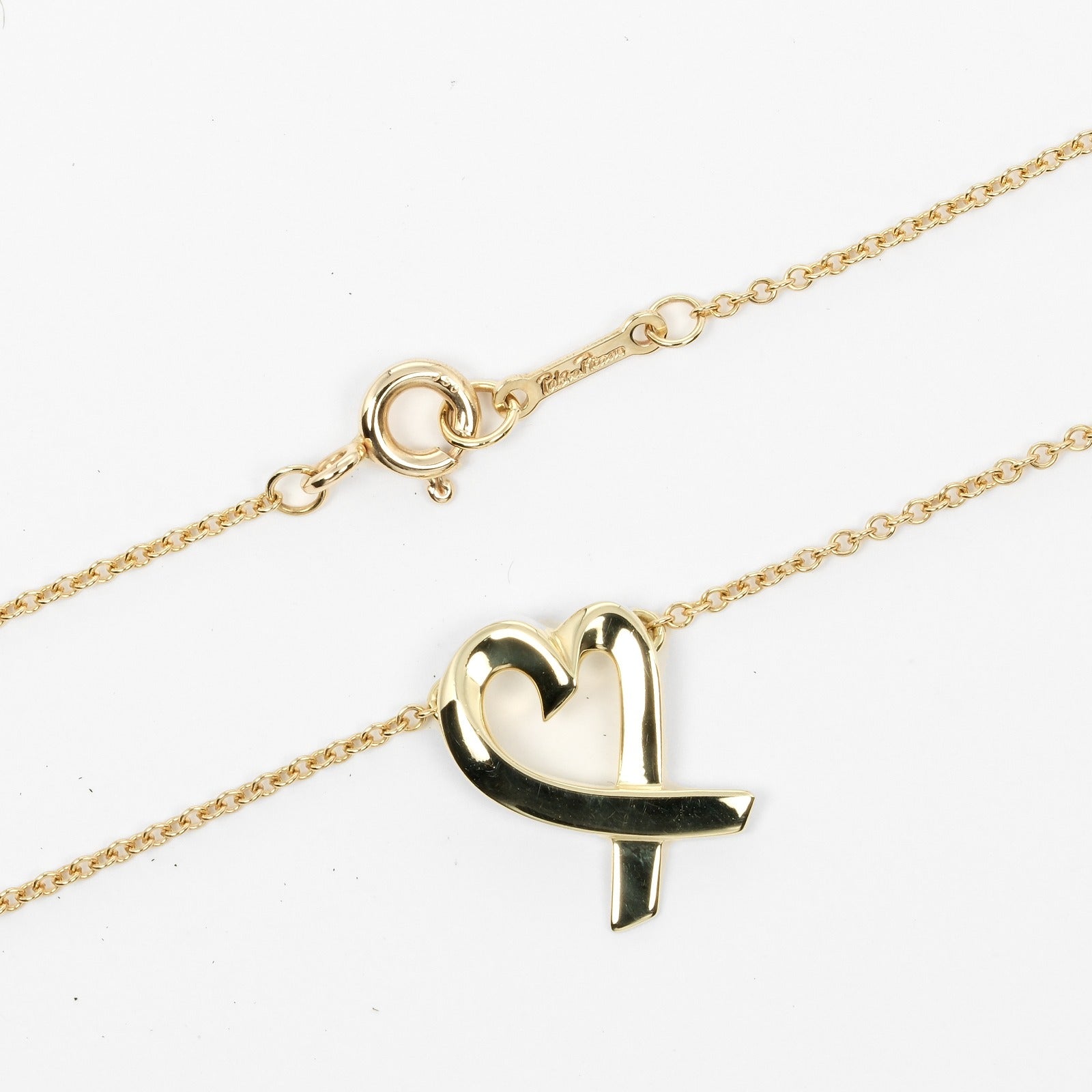 Tiffany & Co Loving Heart Necklace K18 Yellow Gold