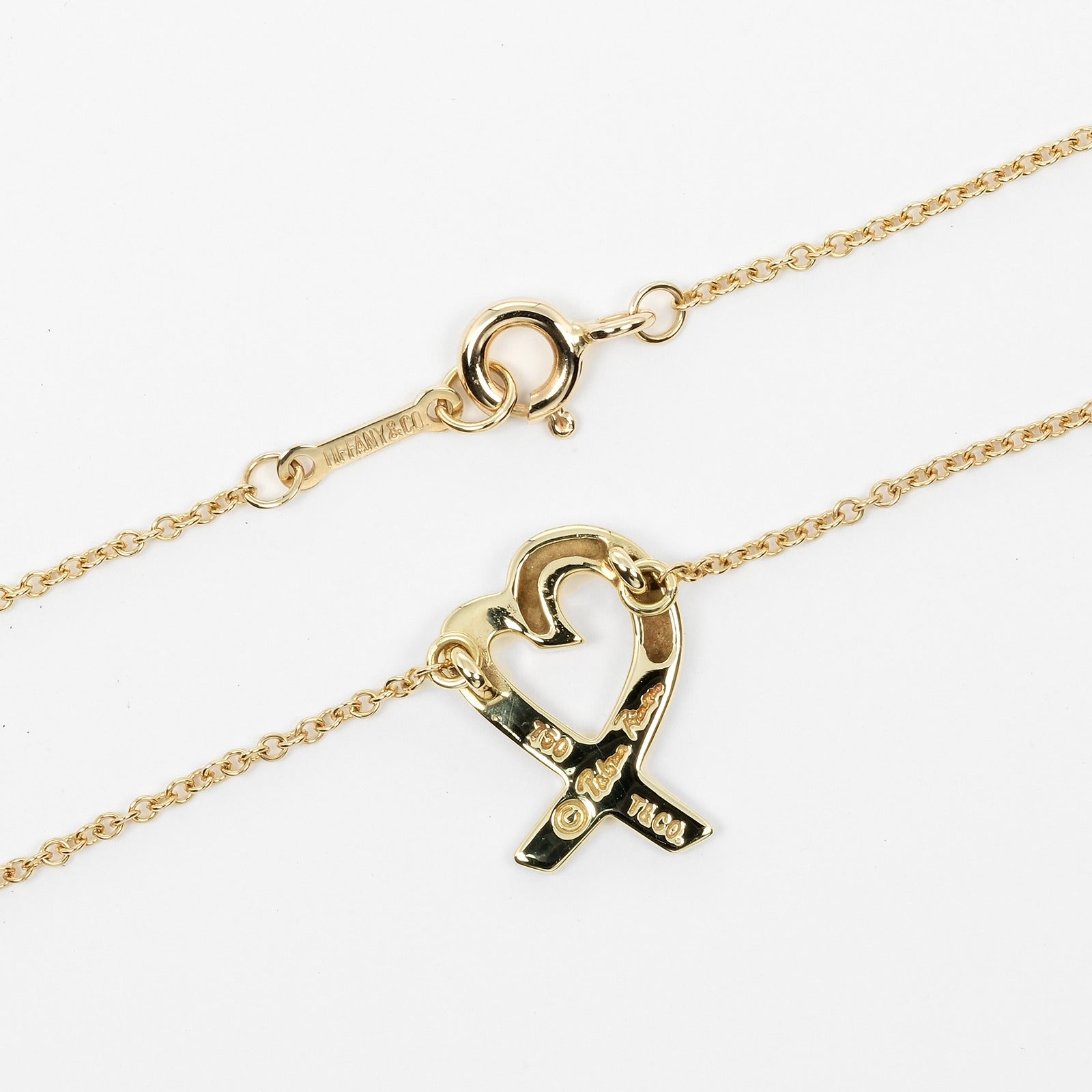 Tiffany & Co Loving Heart Necklace K18 Yellow Gold