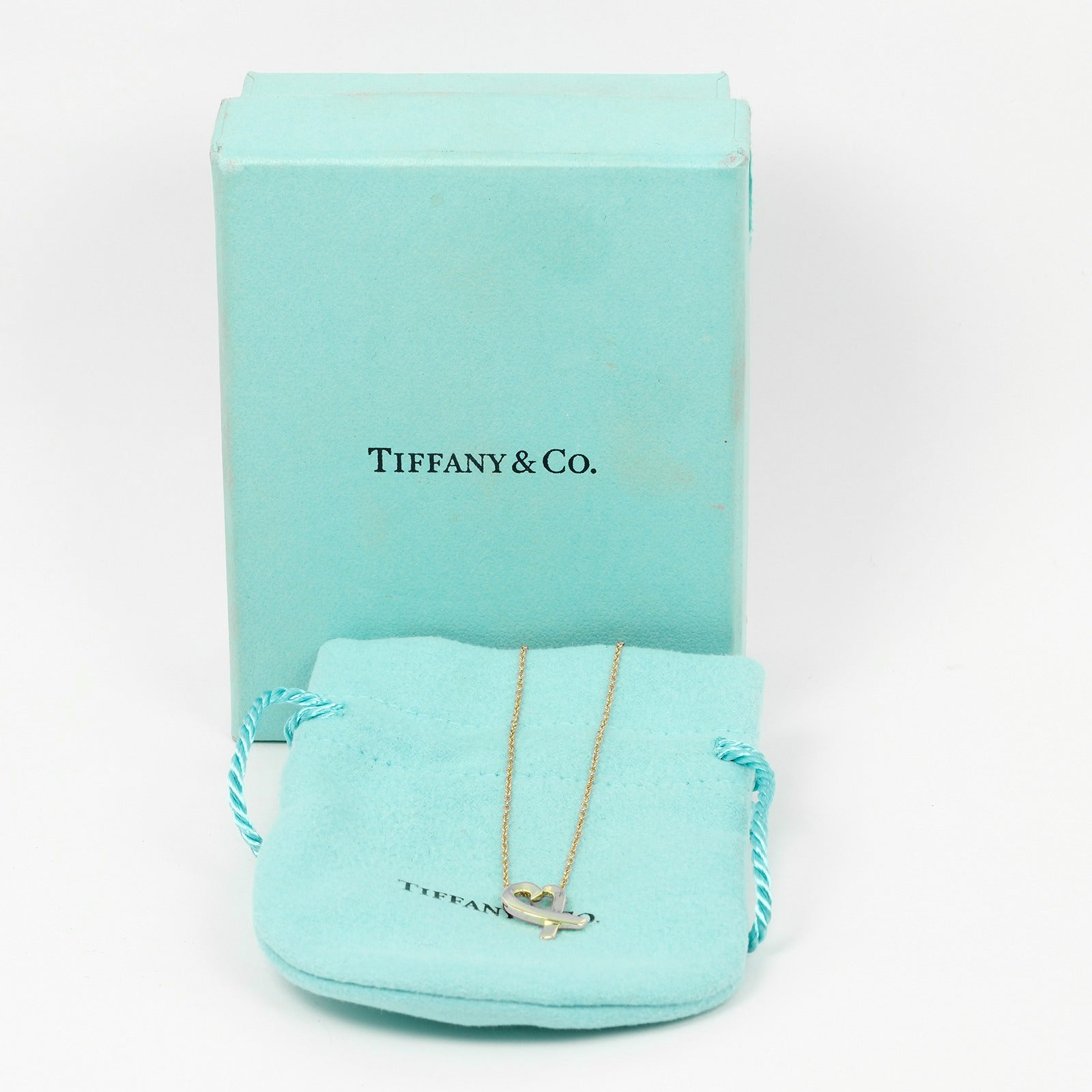 Tiffany & Co Loving Heart Necklace K18 Yellow Gold