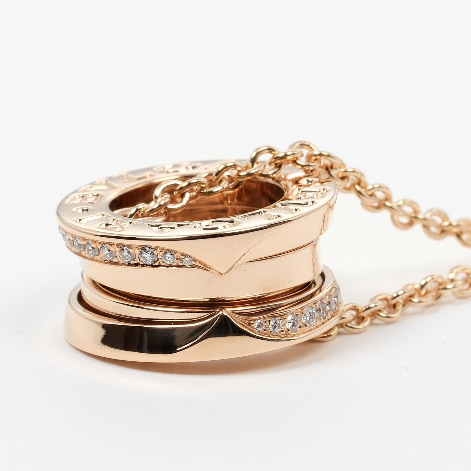 Bvlgari B.ZERO1 Necklace K18 Pink Gold Diamond