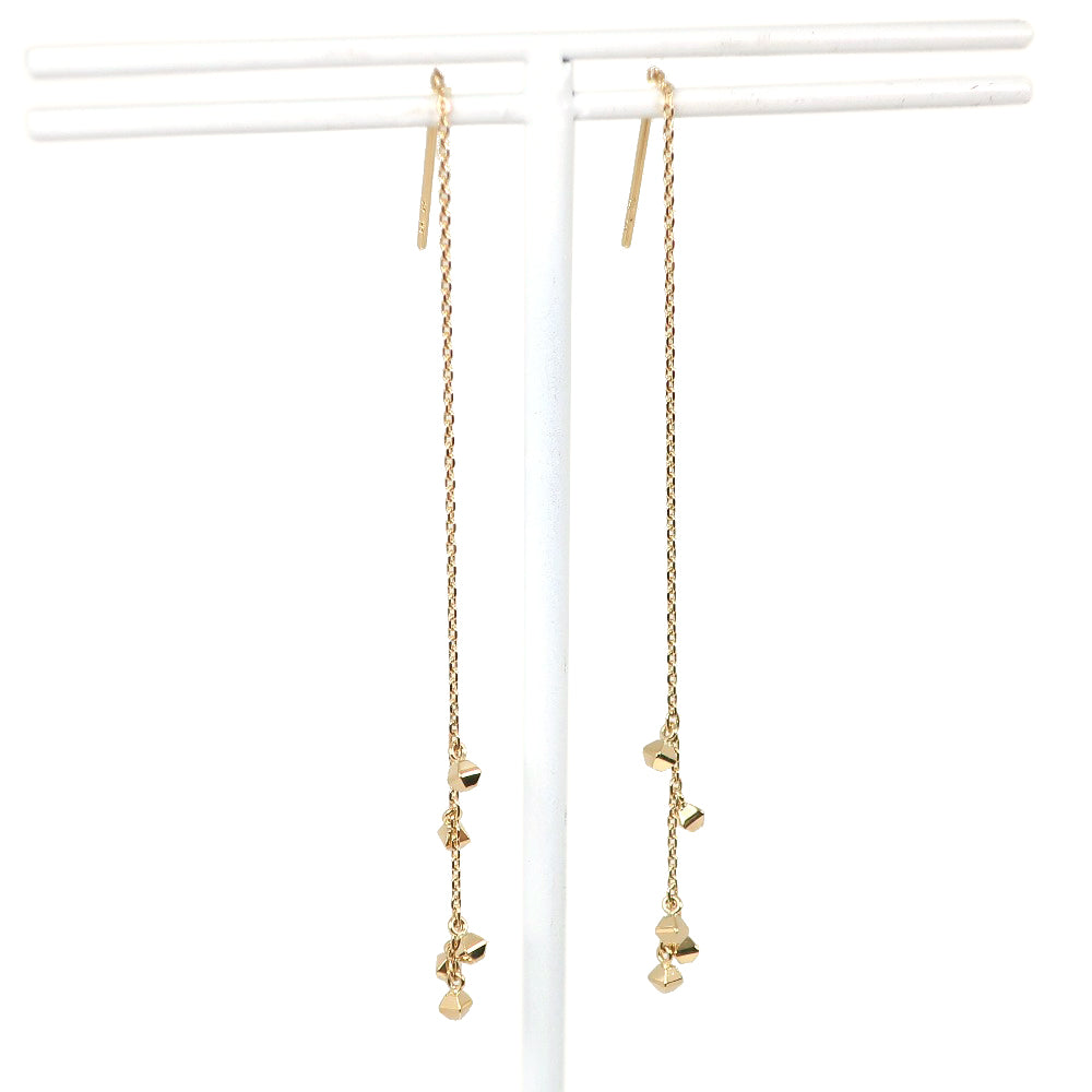 K10 Yellow Gold Chain Earrings