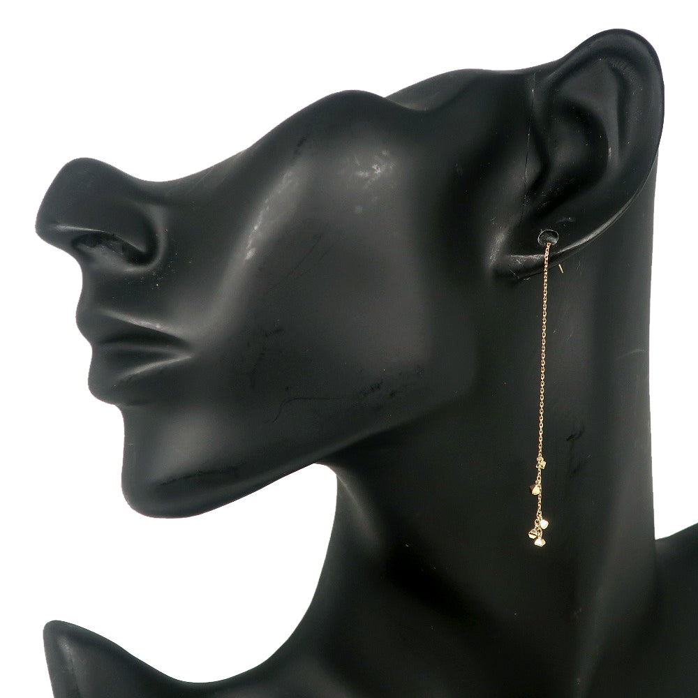 K10 Yellow Gold Chain Earrings