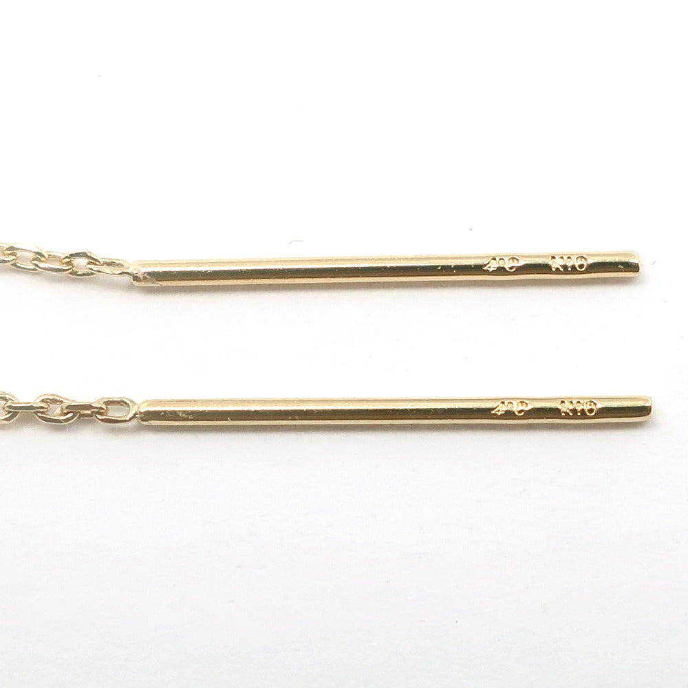 K10 Yellow Gold Chain Earrings