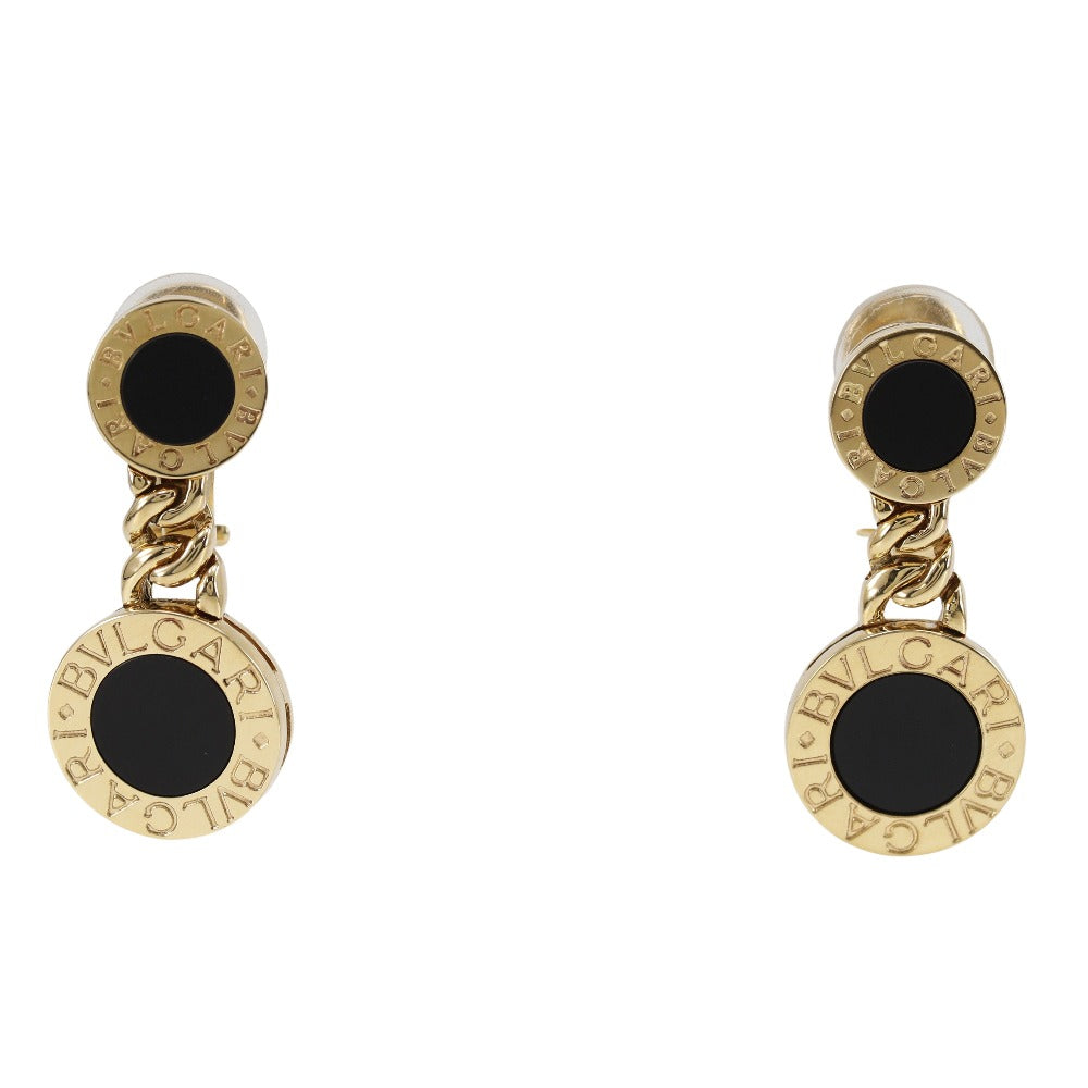 Bvlgari Onyx K18 Yellow Gold Earrings