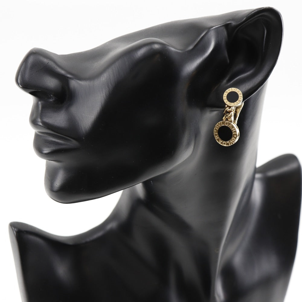 Bvlgari Onyx K18 Yellow Gold Earrings