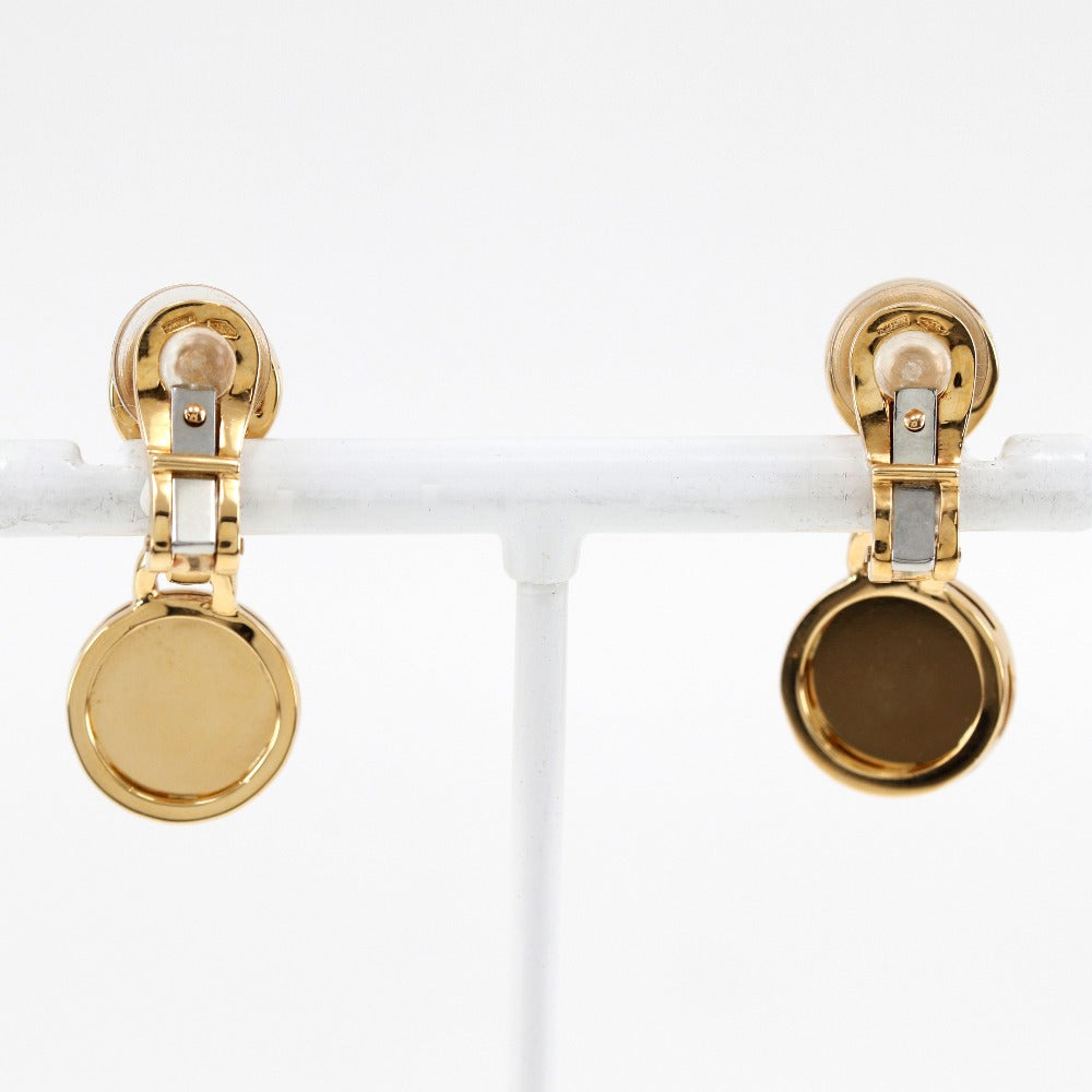 Bvlgari Onyx K18 Yellow Gold Earrings