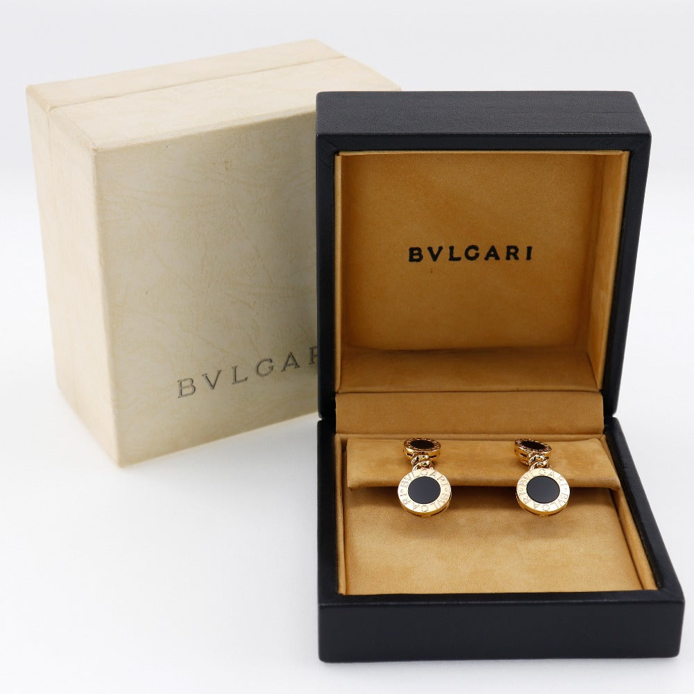 Bvlgari Onyx K18 Yellow Gold Earrings