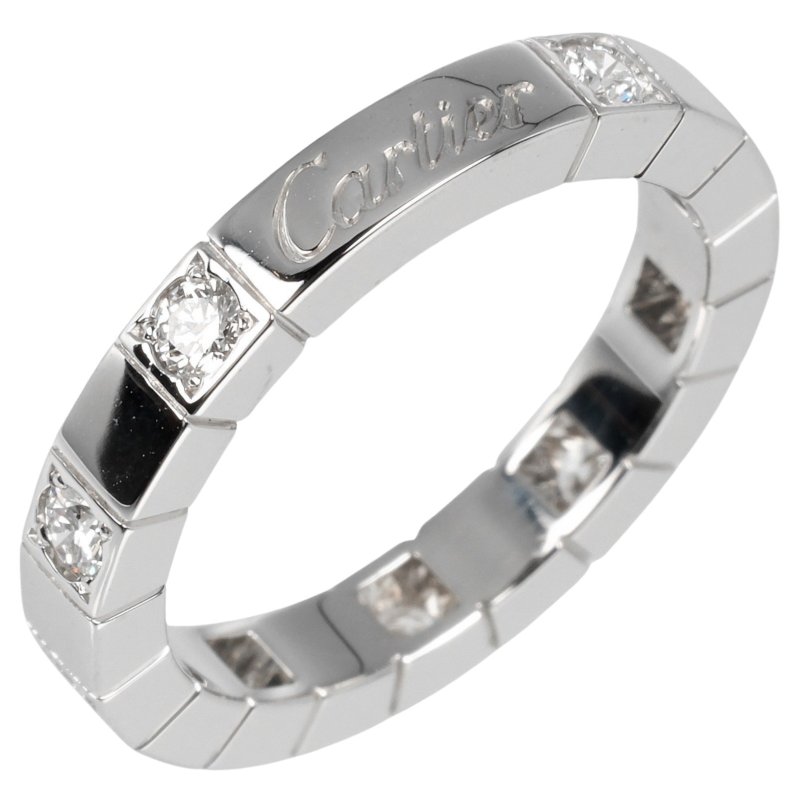 Cartier K18 White Gold 9P Diamond Ring