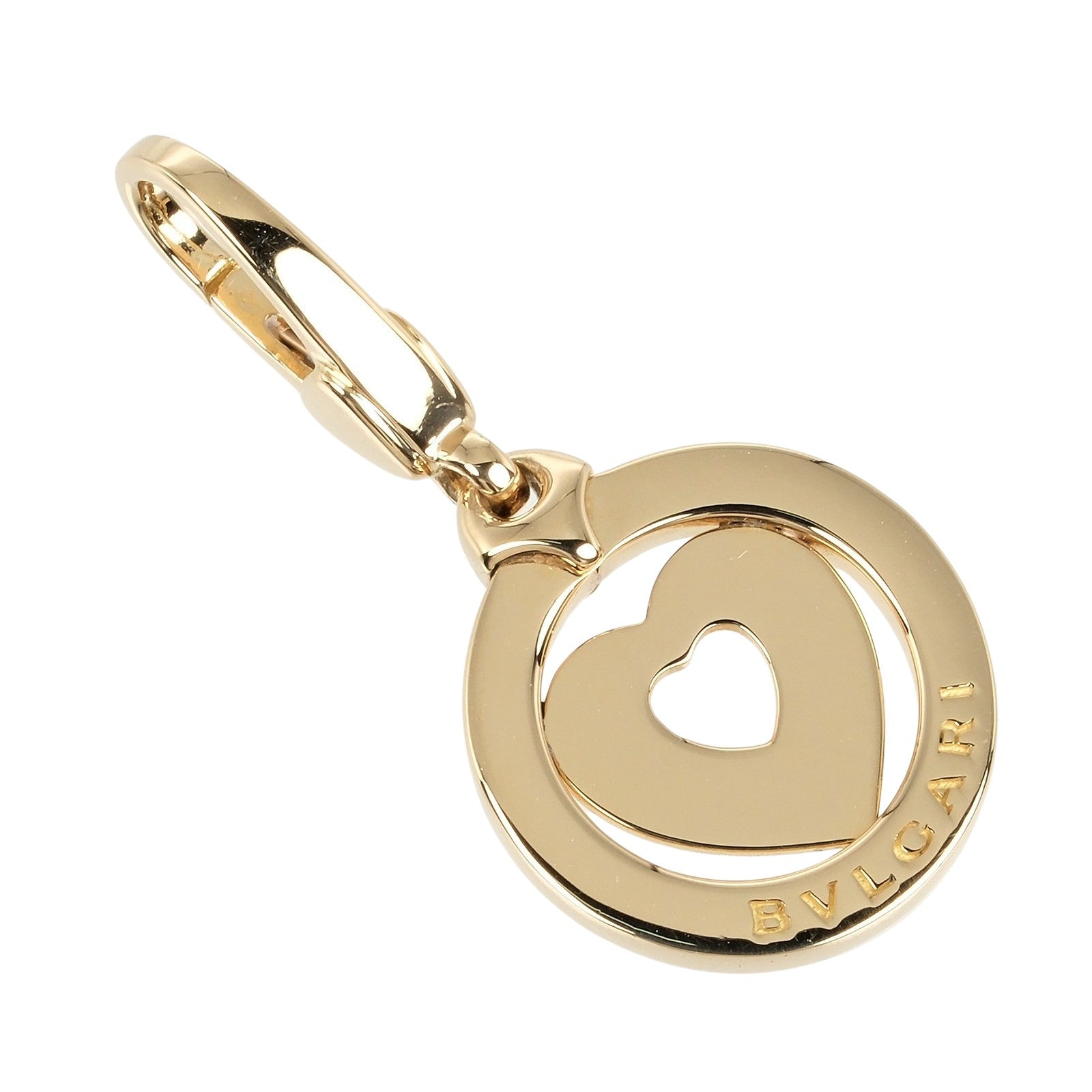 Bvlgari K18 Yellow Gold Tondo Heart Pendant