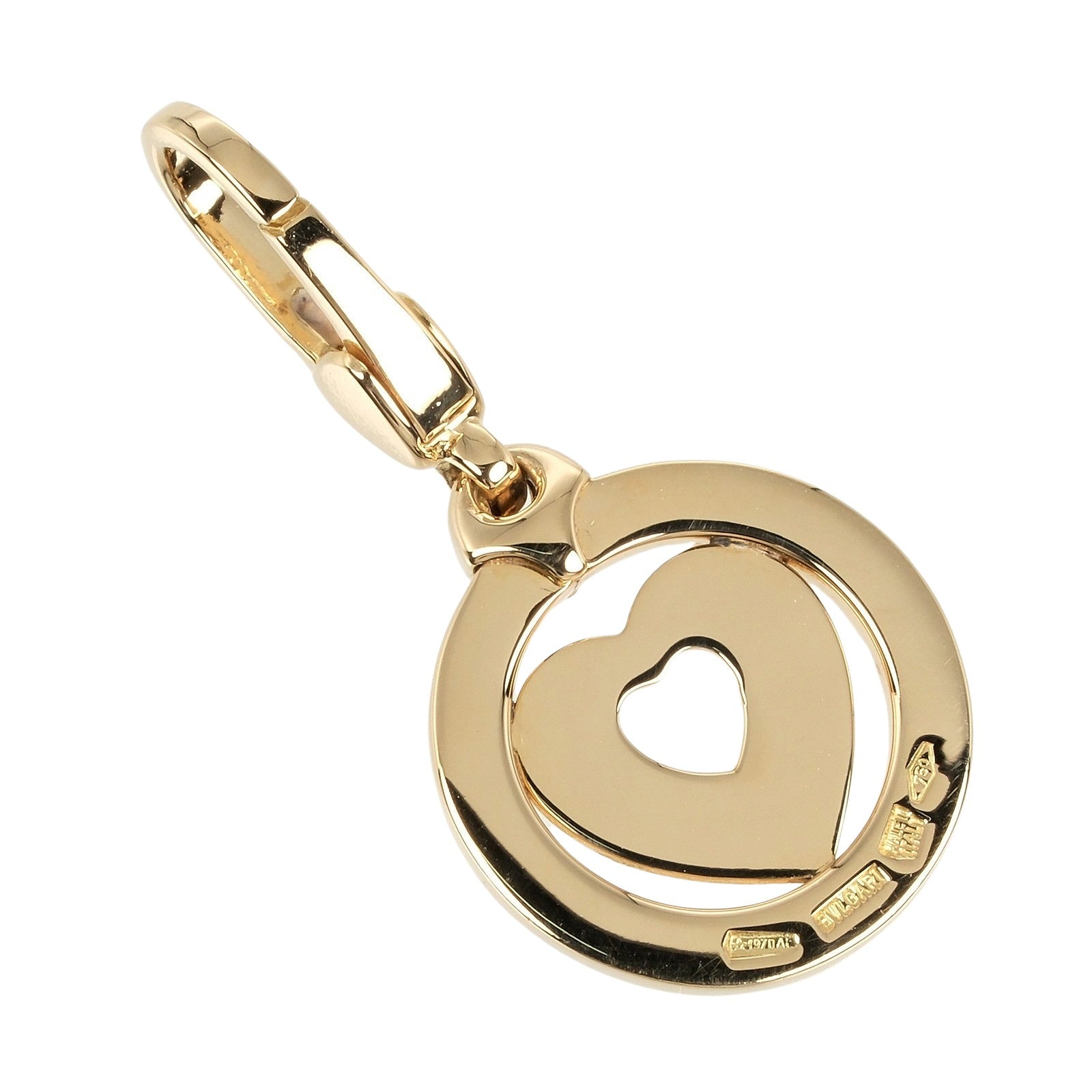 Bvlgari K18 Yellow Gold Tondo Heart Pendant