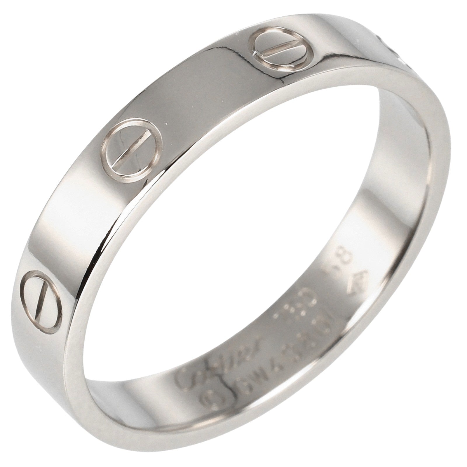 Cartier Mini Love Wedding Ring K18 White Gold