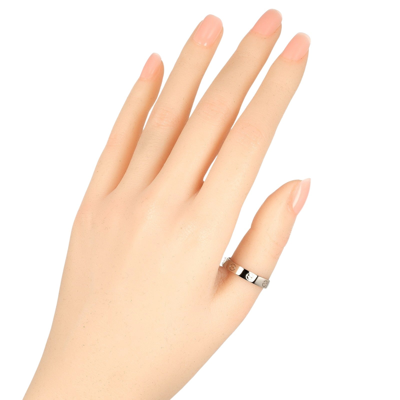 Cartier Mini Love Wedding Ring K18 White Gold