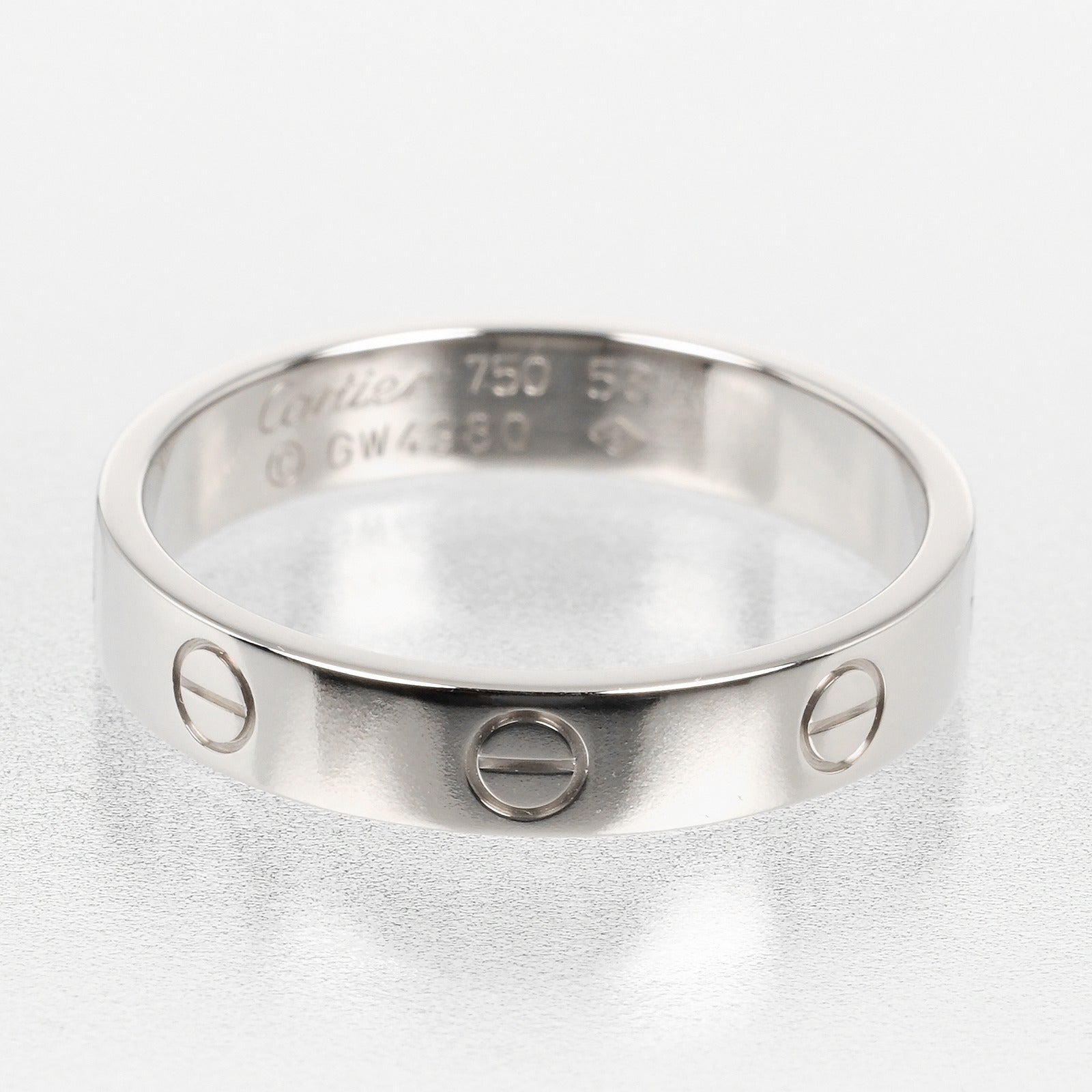 Cartier Mini Love Wedding Ring K18 White Gold