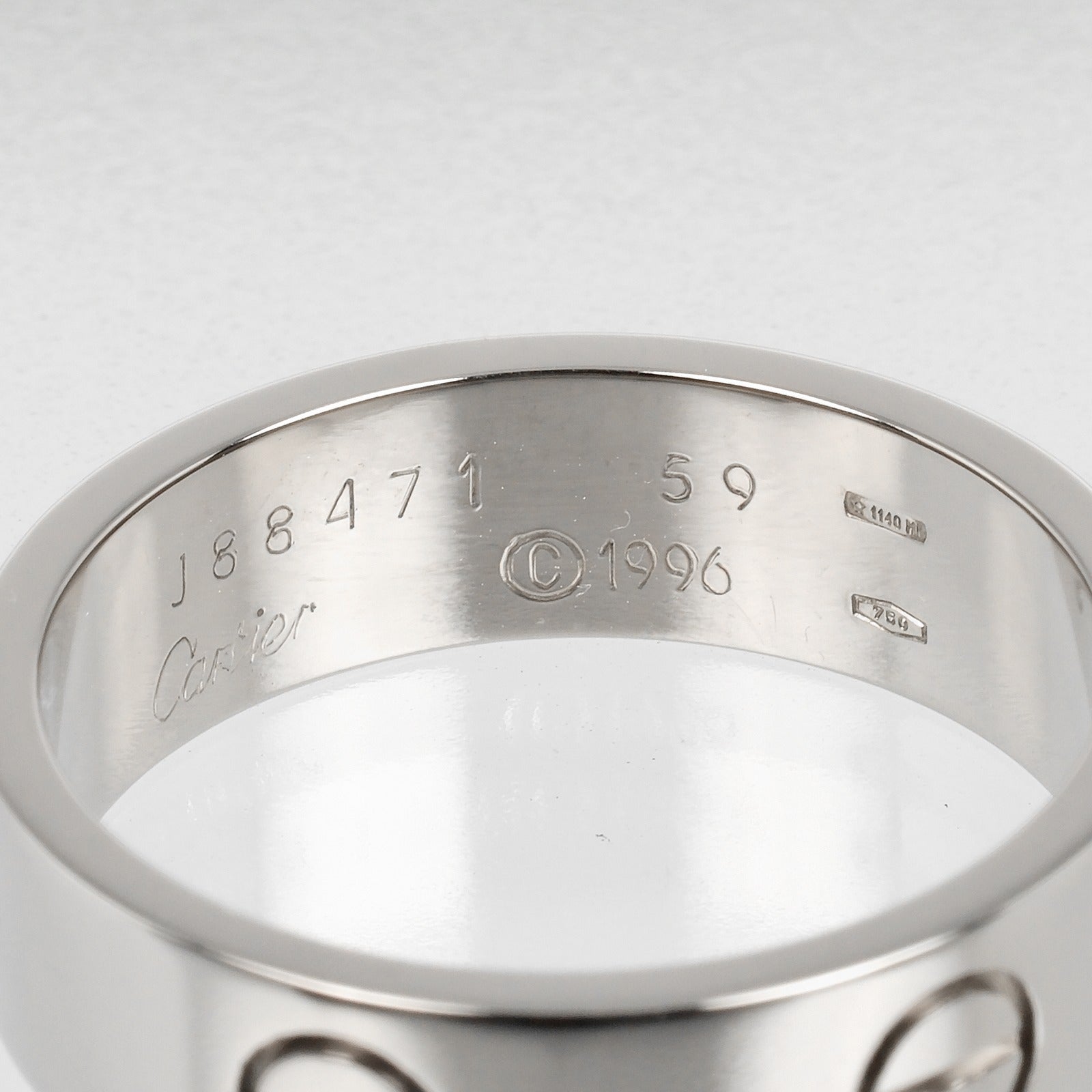 Cartier Love Ring K18 White Gold