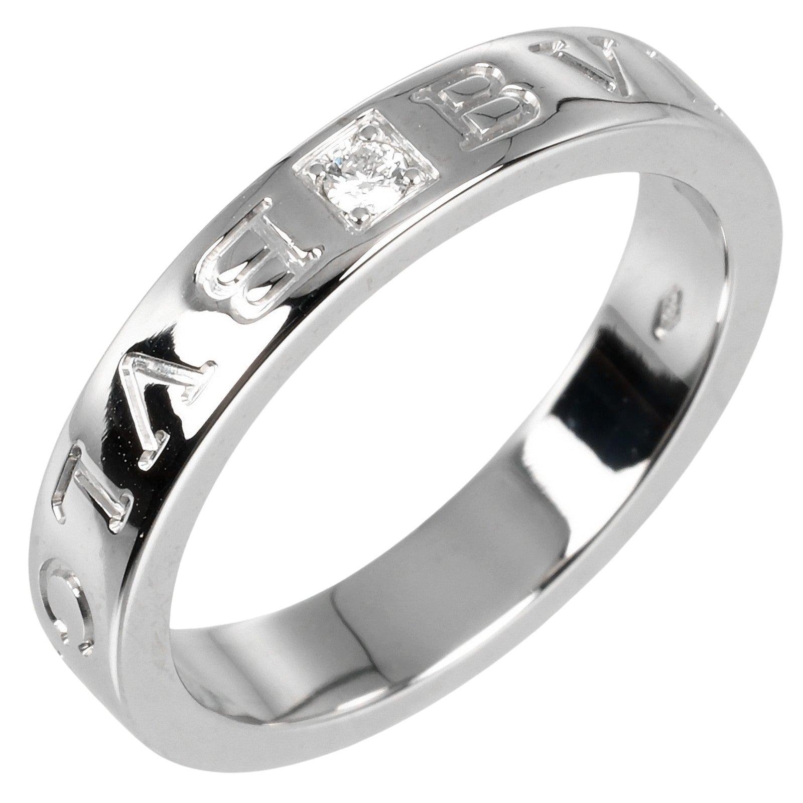 Bvlgari B.Zero1 Essential Ring K18 White Gold Diamond