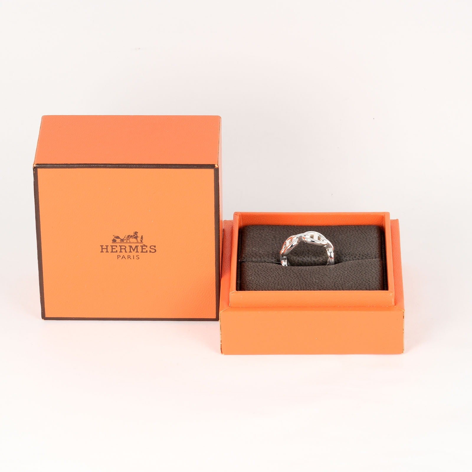 Hermes Silver 925 Ring Chaine d'Ancre 7