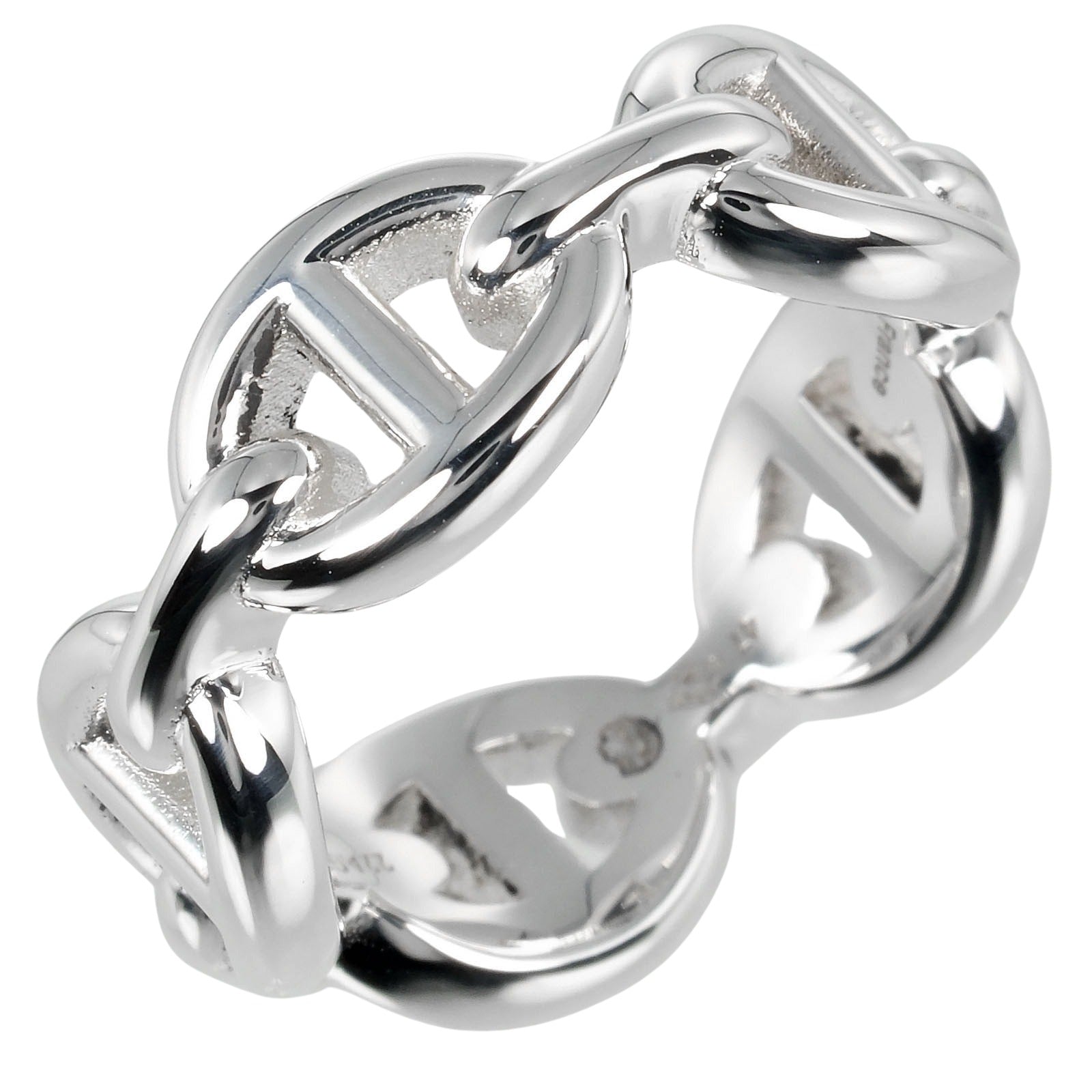 Hermes Silver 925 Ring Chaine d'Ancre 7