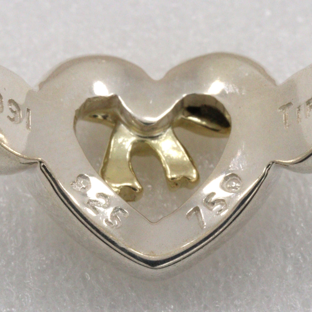 Tiffany Heart Ribbon Ring Silver 925 K18 Gold