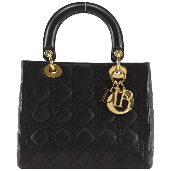 Christian Dior Lady Dior Lambskin Handbag