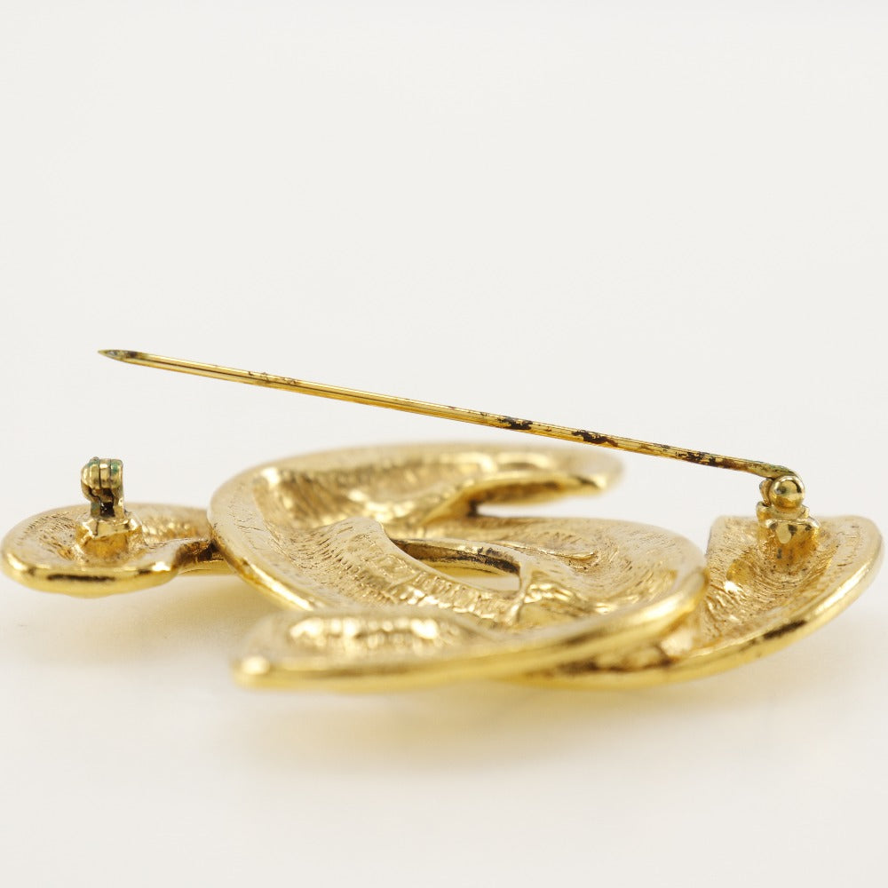 Chanel Gold Plated Coco Mark Brooch