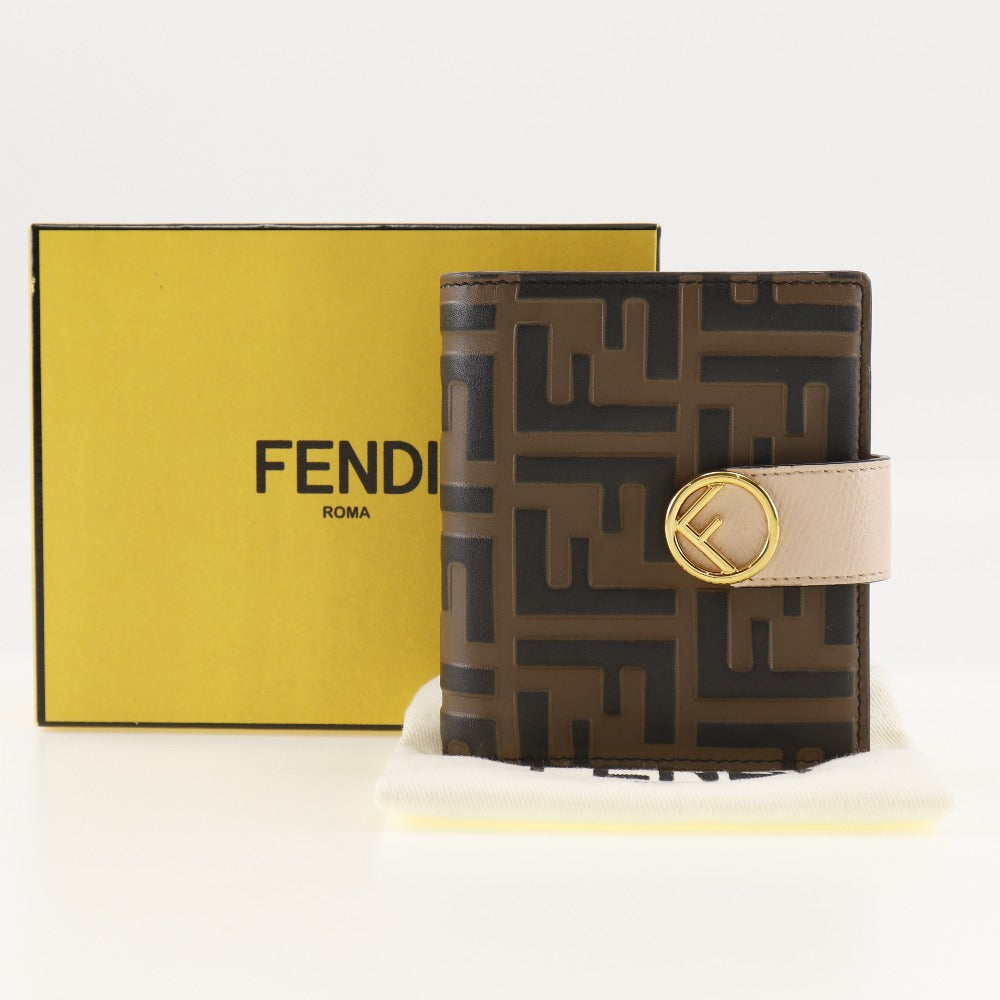 Fendi F is Fendi Bi-Fold Wallet Leather Short Wallet 8M0386 in Very Good Condition