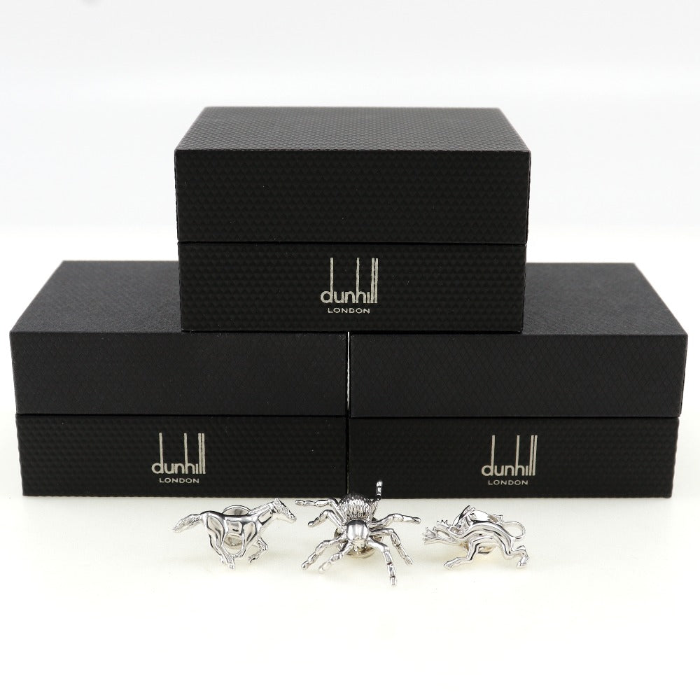 Dunhill Tie Pin Set Silver Metal