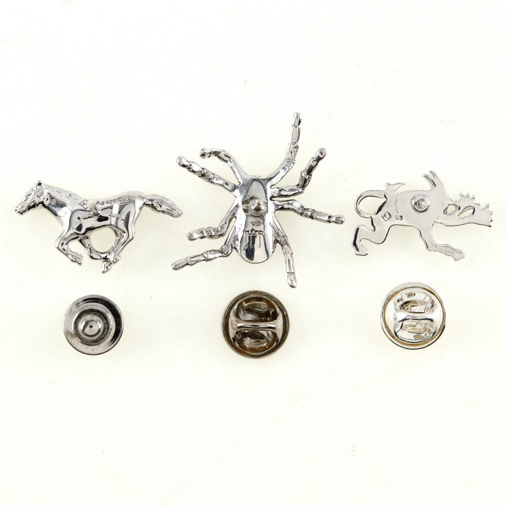 Dunhill Tie Pin Set Silver Metal