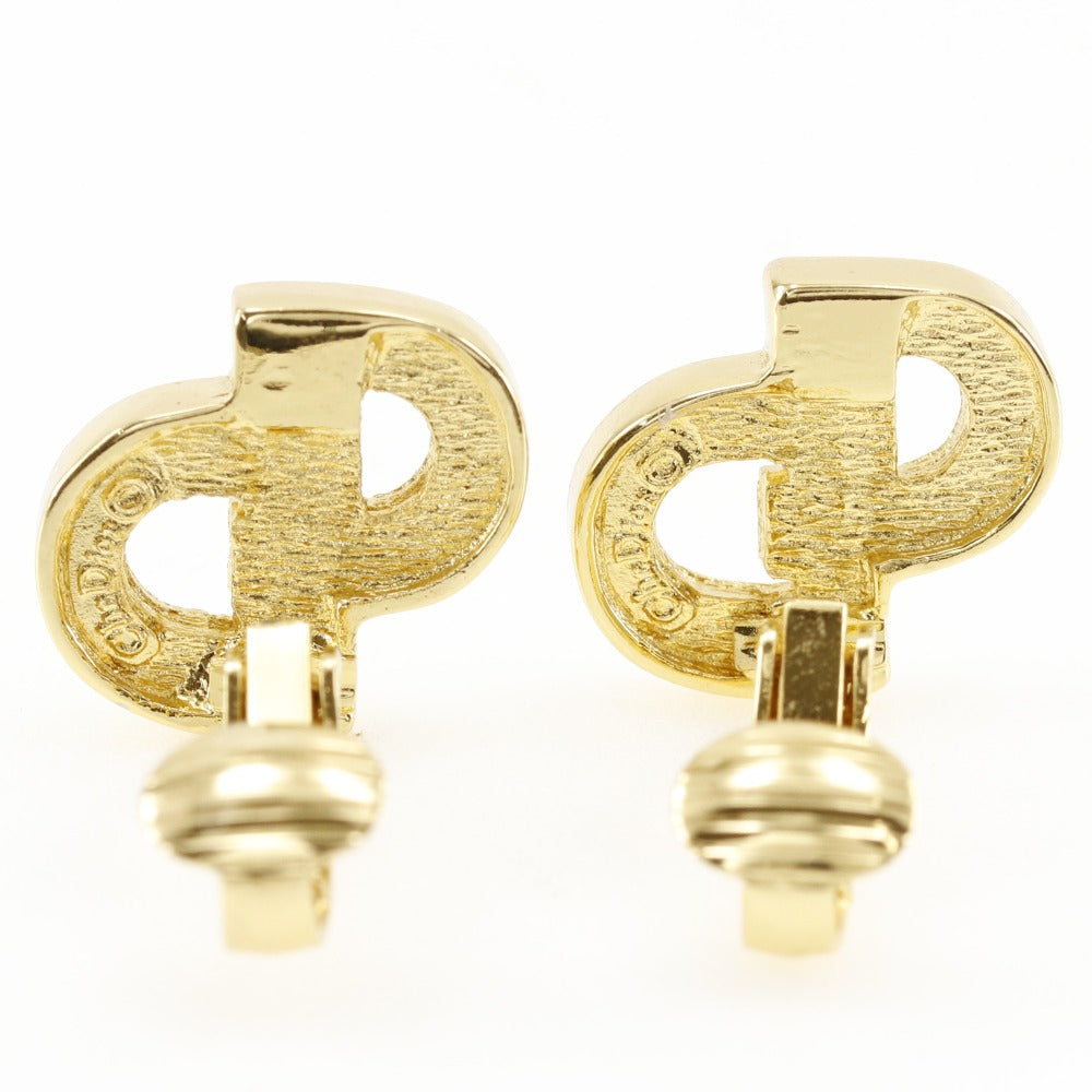 Dior Gold Plated Rhinestone Earrings