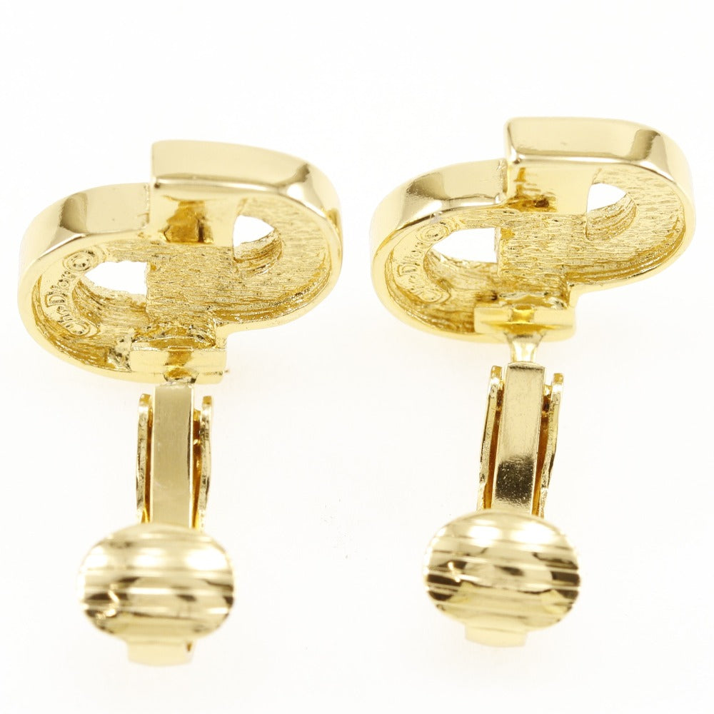 Dior Gold Plated Rhinestone Earrings