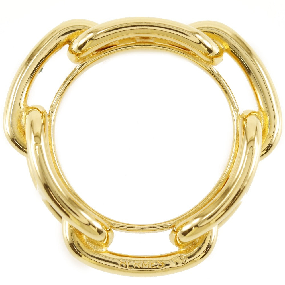 Hermes Gold Plated Scarf Ring